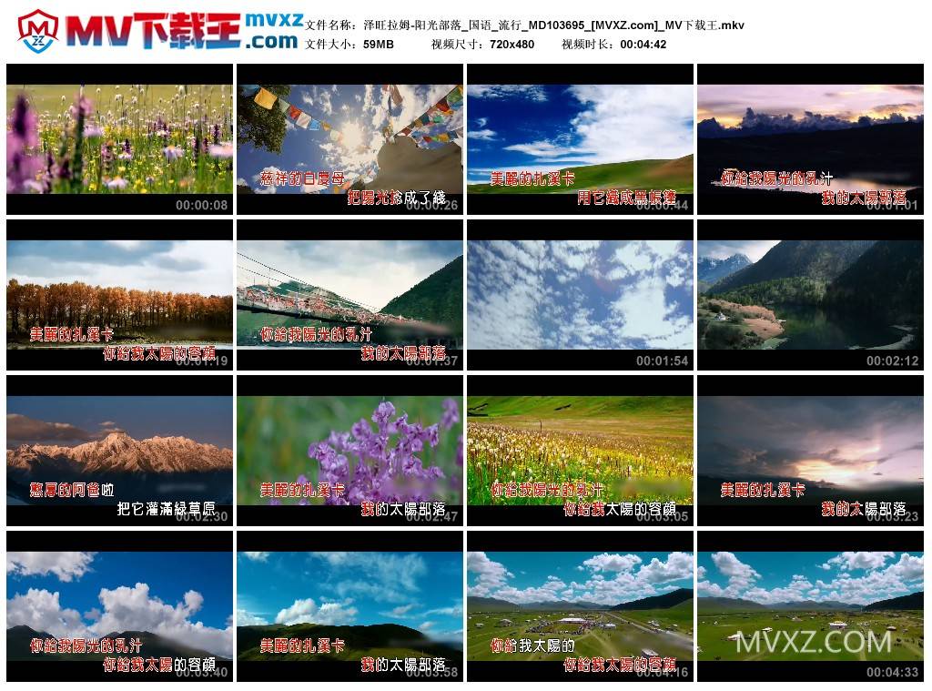 泽旺拉姆-阳光部落_国语_流行_MD103695